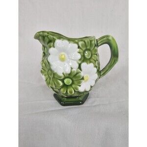 Vintage ARDCOR Fine China Pitcher Floral Embossed – Hexagonal Base Made in Japan